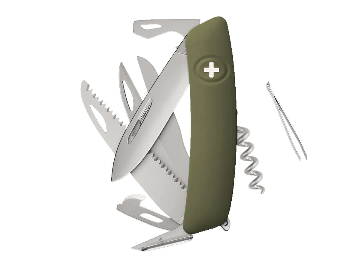 Swiza D09R Am Saw & Scissors Olive (KNR.0136.1050)