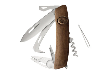 Swiza HO05R-TT Am Horse & Tick Tool Wood Walnut (KHO.0096.6300)