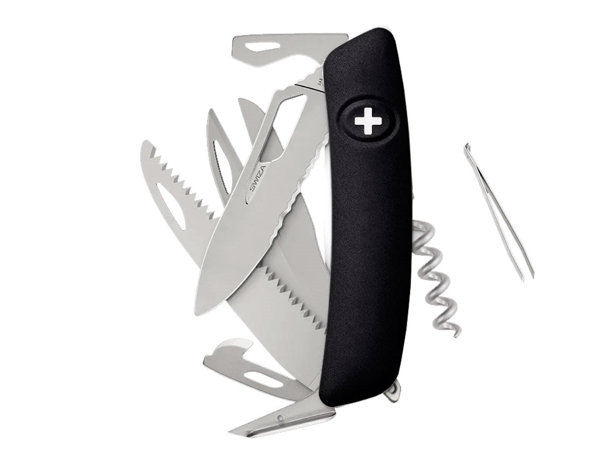 Swiza SH09TR Am Saw & Scissors Wavy Edge Black (KST.0136.1010)