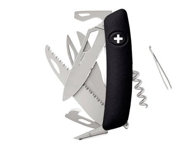 Swiza SH09TR Am Saw & Scissors Wavy Edge Black (KST.0136.1010)