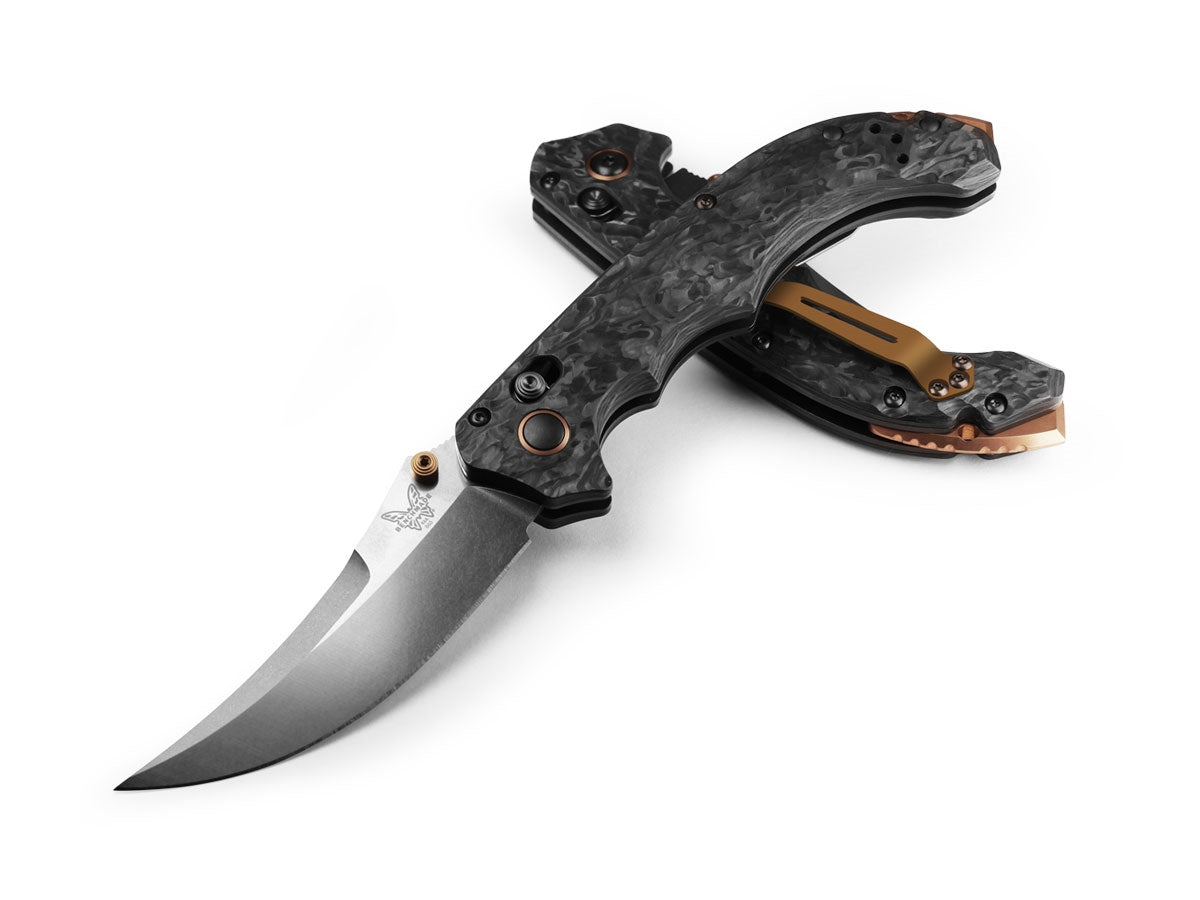 Benchmade Mini Bedlam 865-02 Marbled Carbon Fiber Plain - foto 2