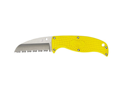 Spyderco Enuff Salt FB31SYL lama Sheepfoot H-2 ultra anticorrosione, manico FRN giallo