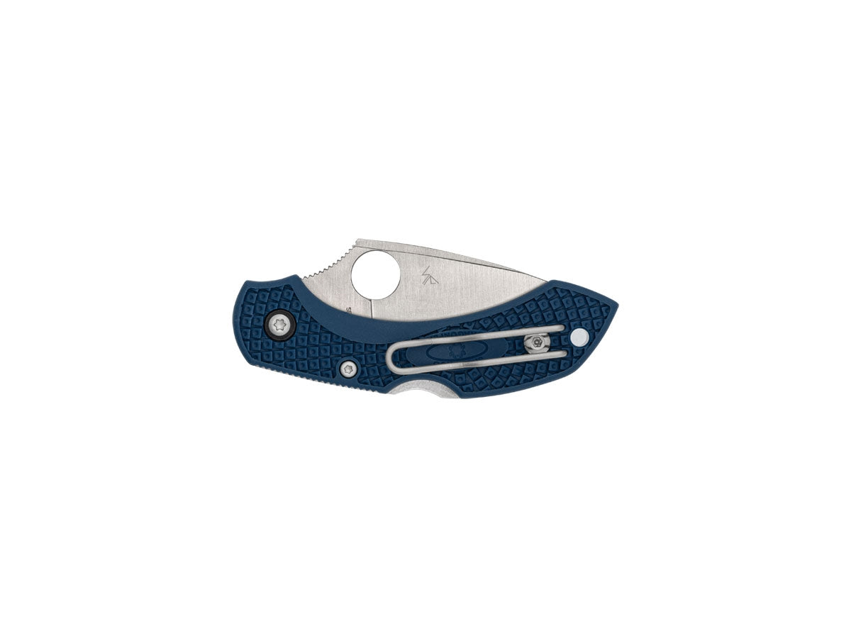 Spyderco Dragonfly 2 C28PCBL2 dettaglio lama CPM SPY27 e FRN blu cobalto