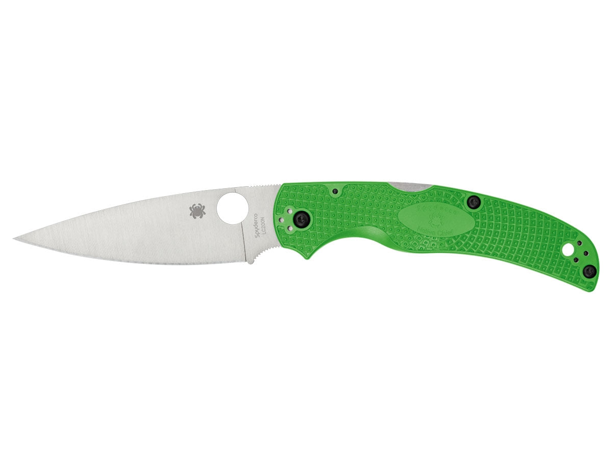 Spyderco Native Chief Salt C244PGR lama LC200N flat anticorrosione manico FRN verde - vista principale