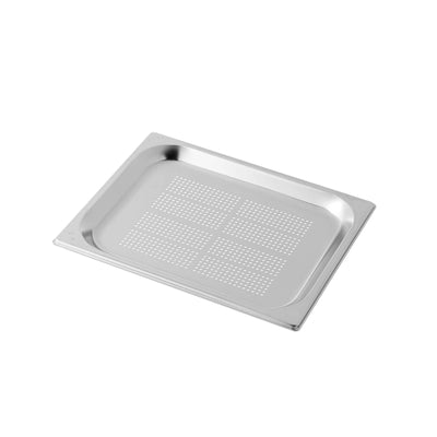 Bacinella Gastronorm GN 1/2 Acciaio Inox Forata sul Fondo H 2 cm 1 L
