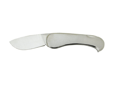 Coltello folding Canoa Cem 449 medium manico acciaio stainless steel, 13,5 cm, Back Lock, Made in Italy