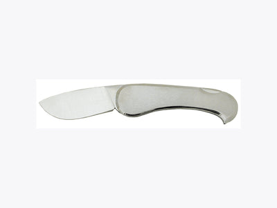 Coltello folding Canoa Cem 450 small manico acciaio stainless steel, 11 cm, Back Lock, Made in Italy