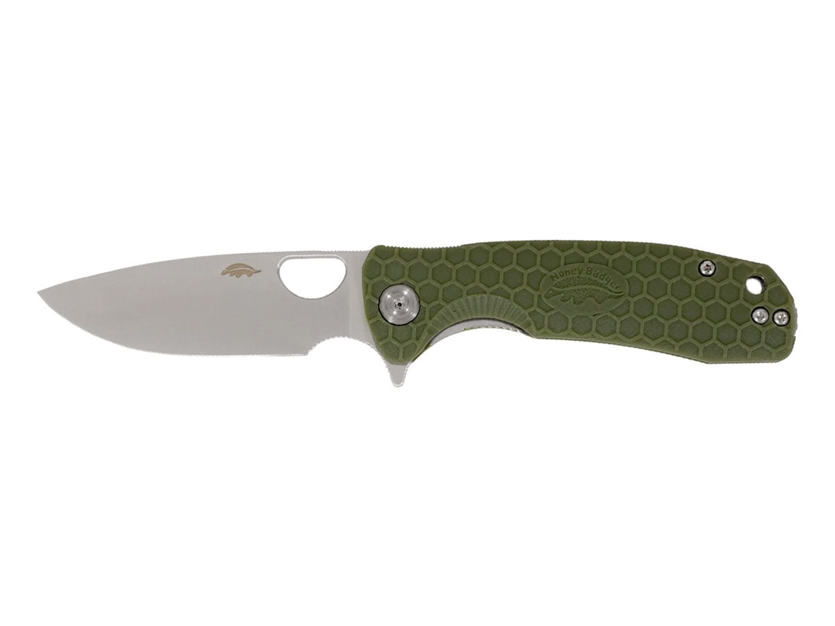Honey Badger HB1003 Flipper Drop Point Large Green