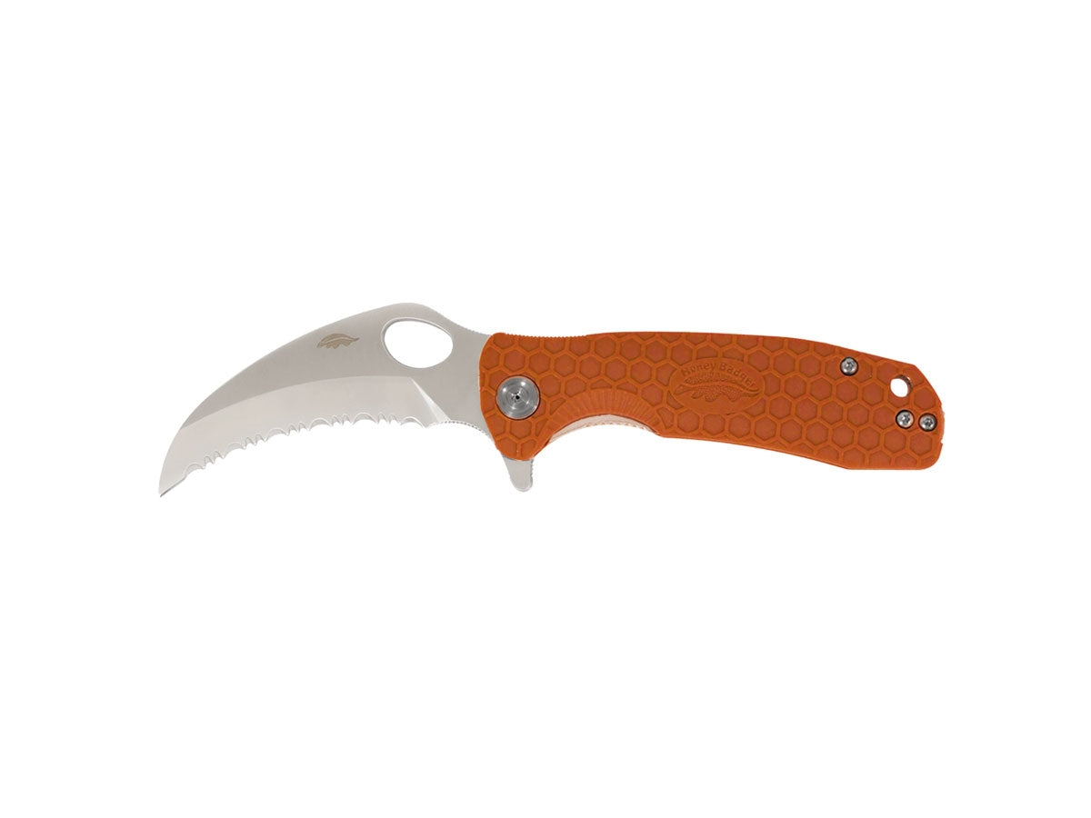 Honey Badger HB1156 Claw Small Serrated Orange
