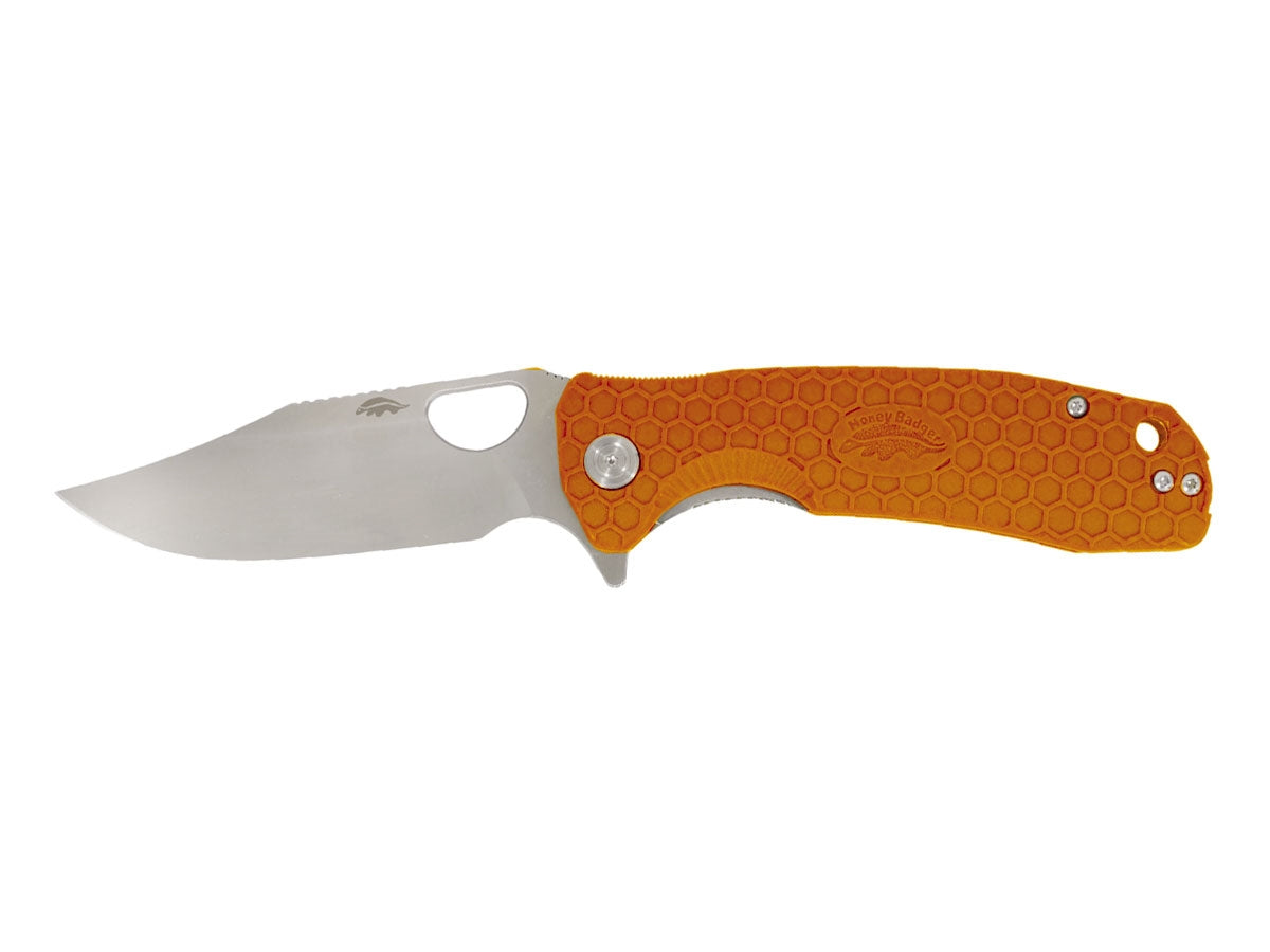 Honey Badger HB4068 Clip Point Large Orange