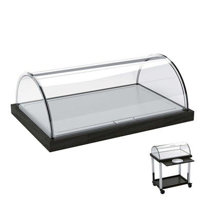Pinti Buffet Vetrina Legno con Campana Plexiglass 82,5x58,5 cm H 31,5