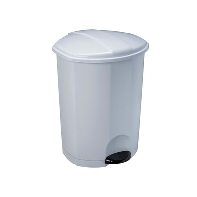 Bidone Polietilene Bianco con Pedale 50 Litri 43x43 cm H 55