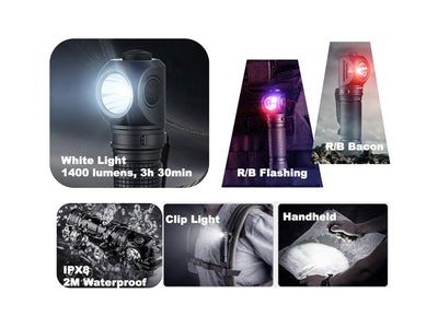 Nextorch P10 Right Angle Ricaricabile 1400 Lumens Led - foto 2