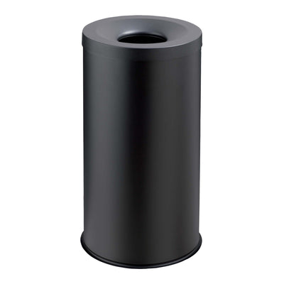 Gettacarte Antifuoco Nero 90 Litri Ø 38 cm H 75