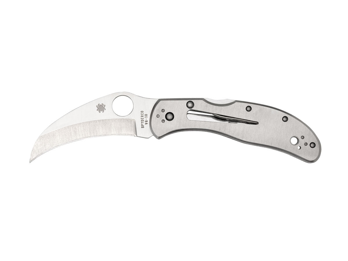 Spyderco Harpy C08P lama hawkbill VG-10 PlainEdge affilatura cava, Back Lock