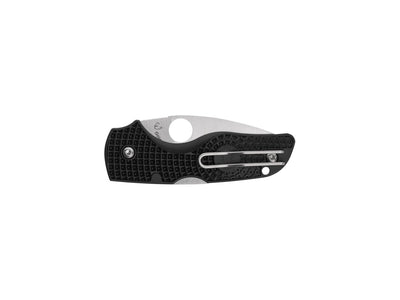 Spyderco Lil' Native C230PBK dettaglio guancette FRN Lightweight e meccanismo Back Lock nero