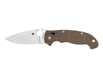 Spyderco Manix 2 XL C95MPCW2 guancette canvas Micarta marrone, lama CPM CRU-WEAR