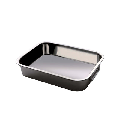 Salvinelli Tortiera Rettangolare Inox con Manici Snodabili 25x20 cm H 6