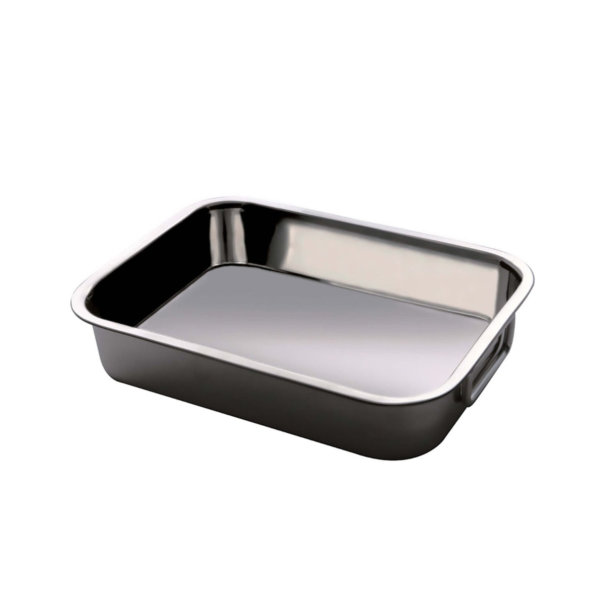 Salvinelli Tortiera Rettangolare Inox con Manici Snodabili 30x24 cm H 6