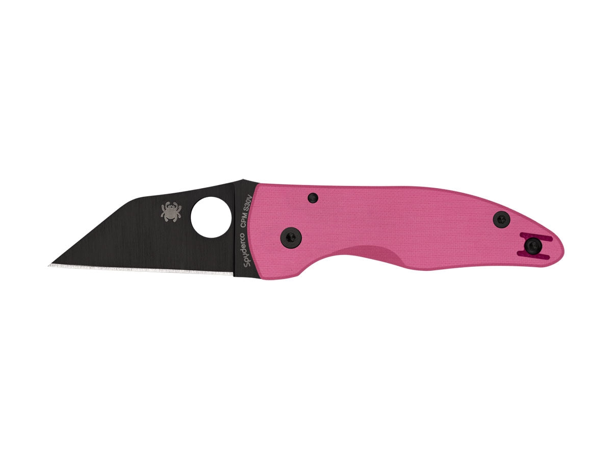 Spyderco MicroJimbo Pink C264GPNBKP manico G-10 rosa, lama nera DLC