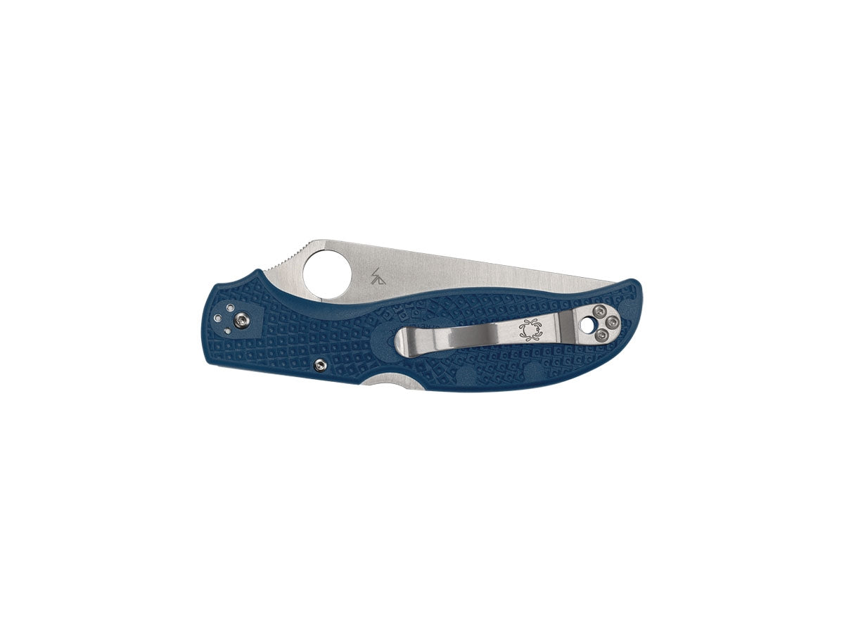 Spyderco Stretch 2 XL C258PCBL dettaglio lama CPM SPY27 e manico FRN blu cobalto Lightweight