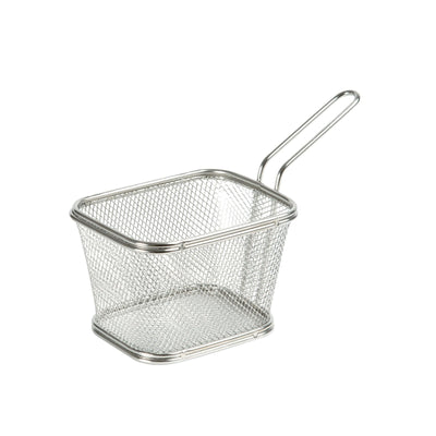 Cestello da Servizio Rettangolare in Filo Inox 13x11 cm