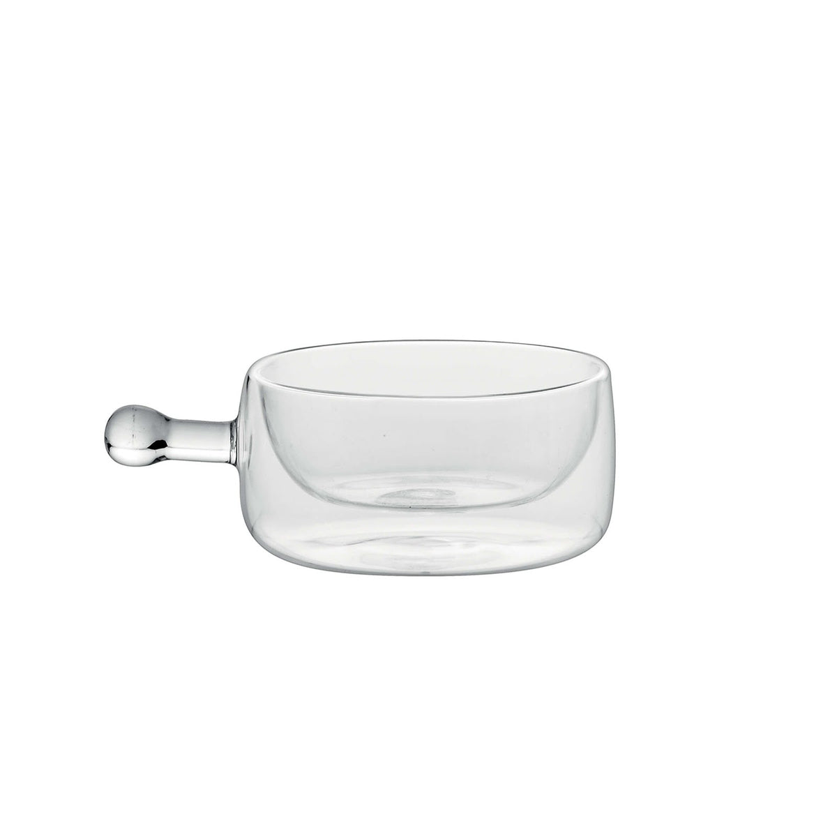 Thermic Glass Tegamino con Manico Vetro Borosilicato 16 cl Confezione 2 Pezzi