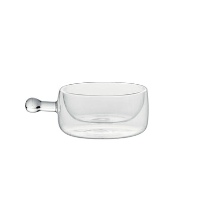 Thermic Glass Tegamino con Manico Vetro Borosilicato 16 cl Confezione 2 Pezzi
