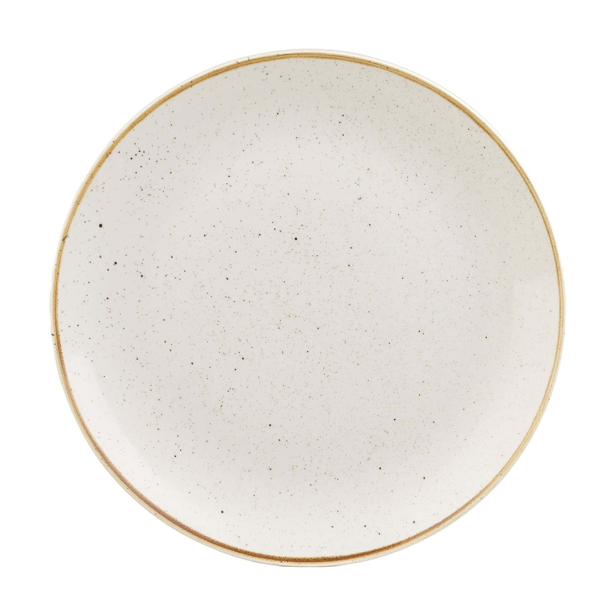 Churchill Stonecast Bianco Puntinato Piatto Piano Ceramica Ø 32,4 cm 6 Pezzi
