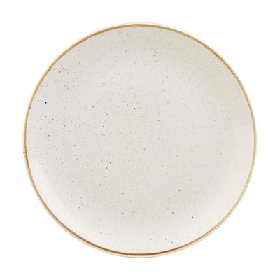 Churchill Stonecast Bianco Puntinato Piatto Piano Ceramica Ø 32,4 cm 6 Pezzi