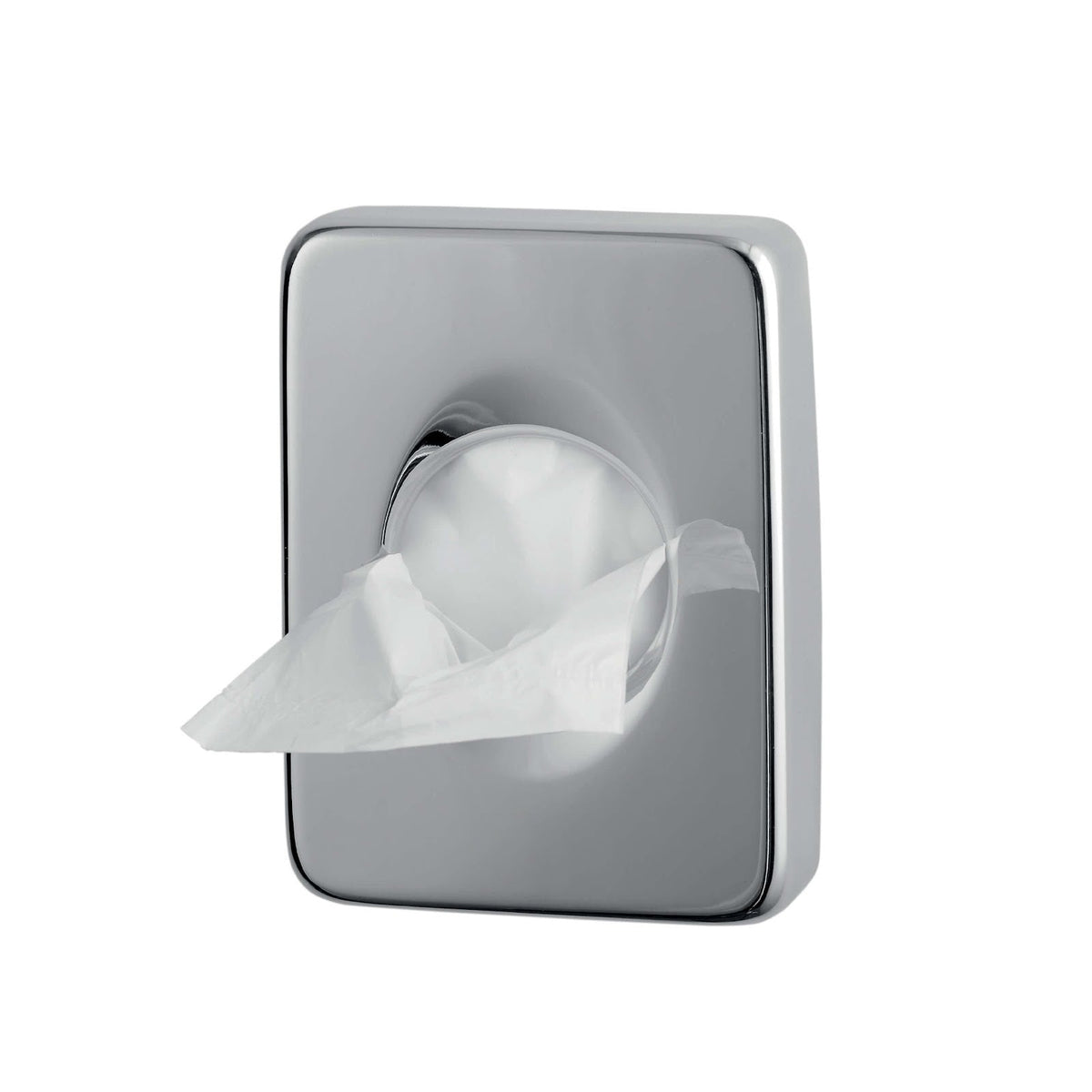 Distributore Sacchetti Igienici in Acciaio Inox Lucido 9,8x2,5 cm H 13,7 cm