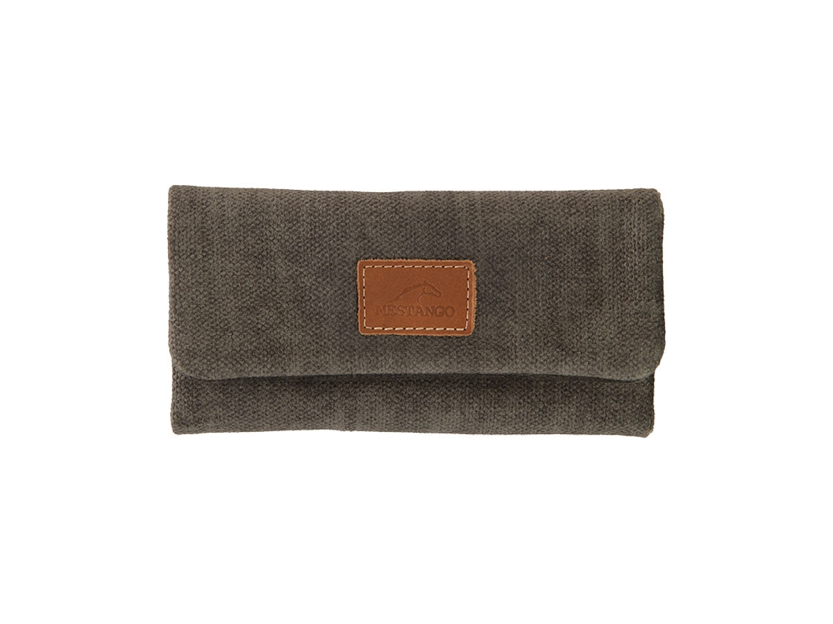 Borsa portatabacco Mestango Terra 1014 effetto velluto grigio verde