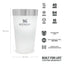 Stanley Beer Pint 470ml Frost Gloss - acciaio inossidabile isolato sottovuoto