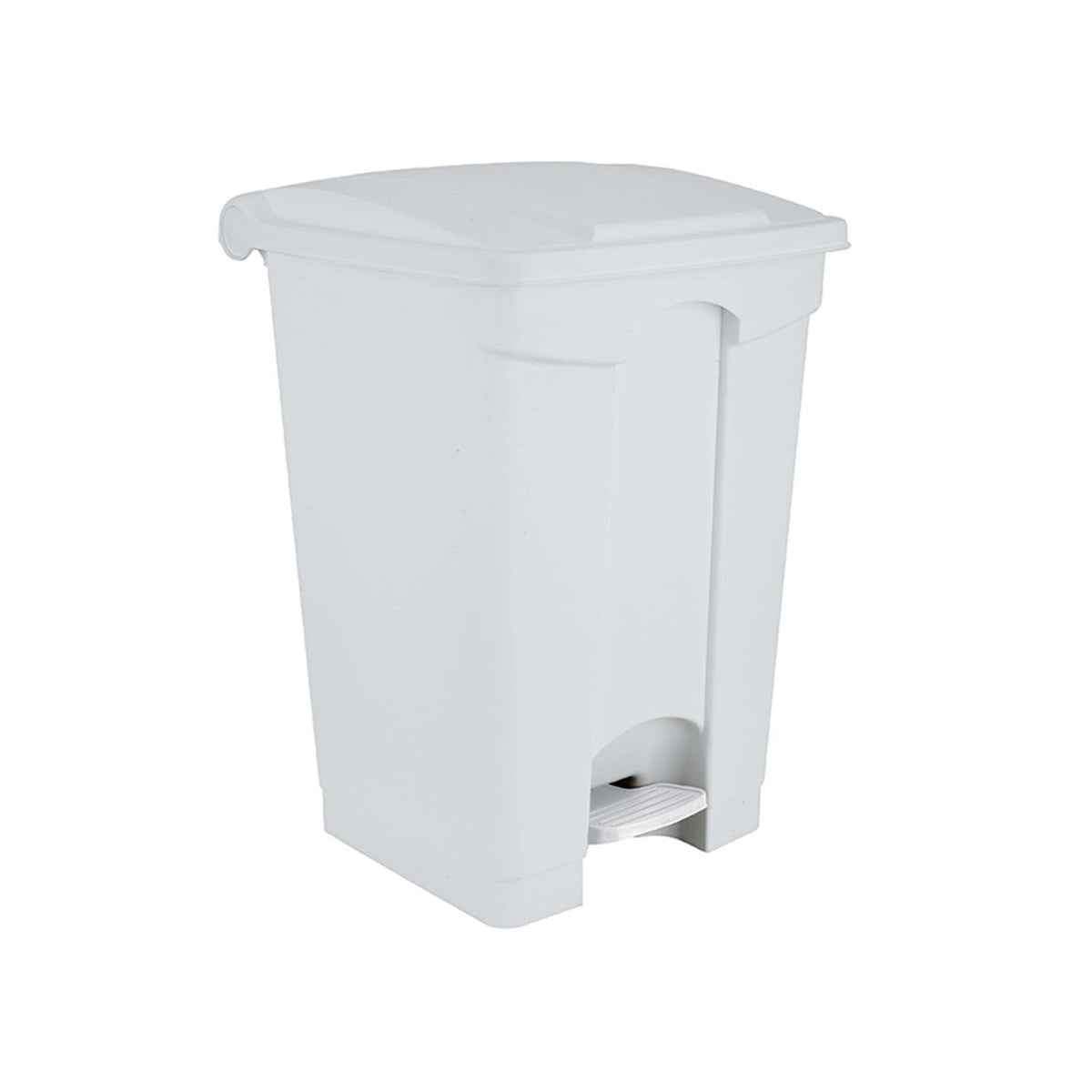 Bidone in Polietilene con Pedale e Coperchio Bianco 45 Litri 41x39 cm H 60 cm