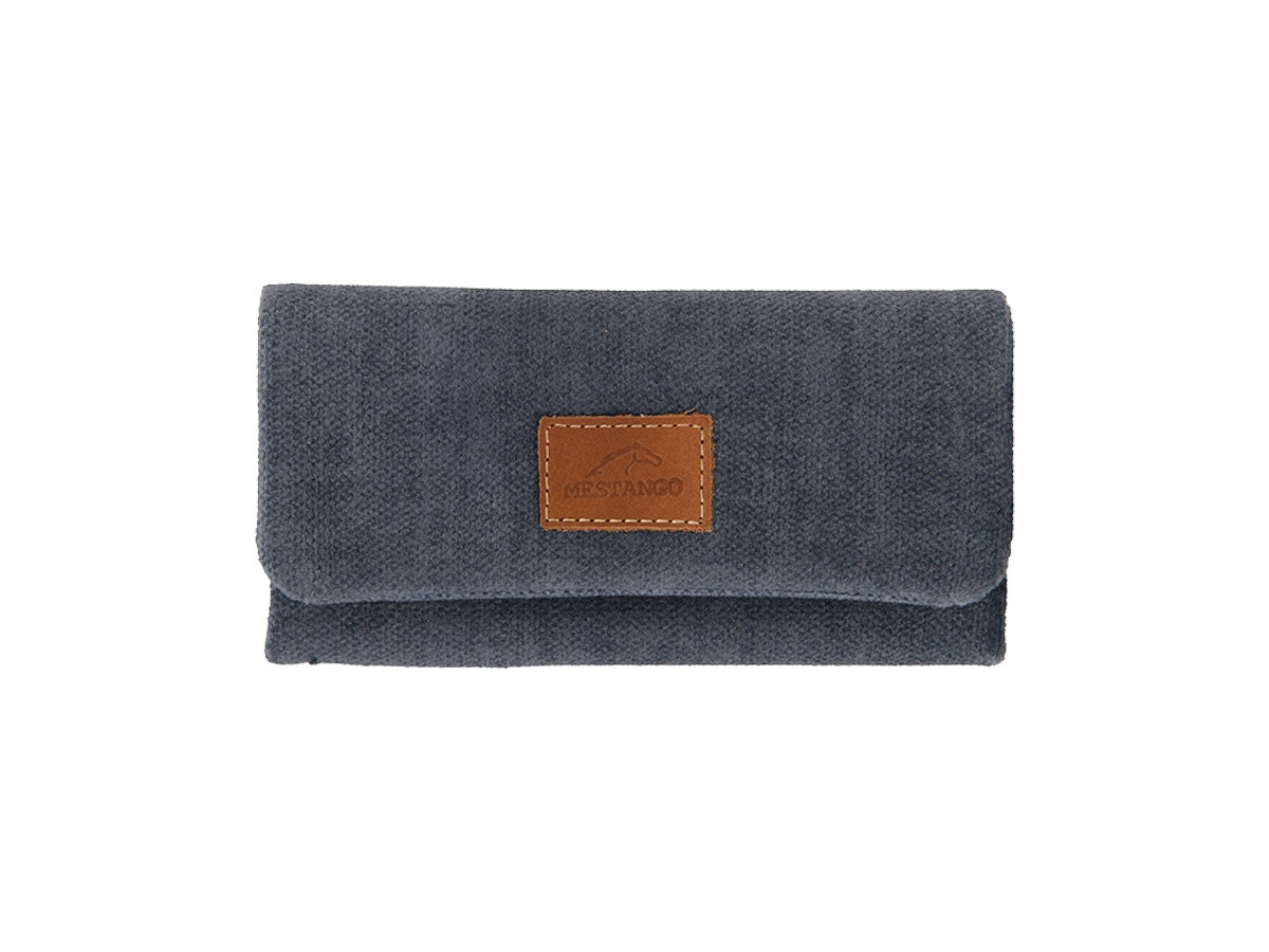Borsa portatabacco Mestango Terra 1014 effetto velluto blu tono vintage