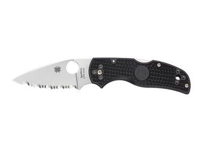 Spyderco Native 5 Lightweight C41SBK5 lama seghettata manico FRN nero ultraleggero - vista principale