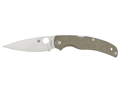 Spyderco Native Chief C244MPCW lama CPM CRU-WEAR flat satinata guancette canvas Micarta marrone - vista principale