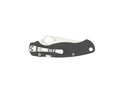 Spyderco Para Military 2 C81GPDGY2 dettaglio lama Maxamet estrema durezza e G-10 grigio