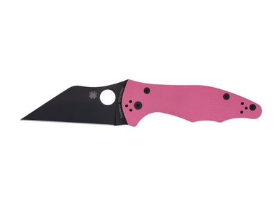 Spyderco Yojimbo 2 Pink G-10 Black Blade Plain C85GPNBKP2
