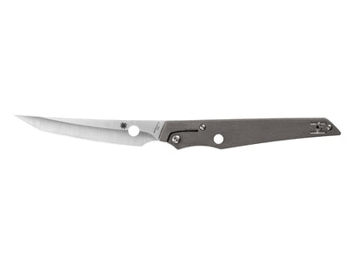 Spyderco COBOL C273TIP manico titanio, lama M390 rivolta verso l'alto, SLIPIT