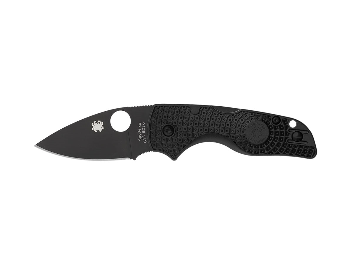 Spyderco Lil' Native C230PBBK guancette FRN 40% più leggere, lama nera 2,42 pollici Back Lock, ultracompatto