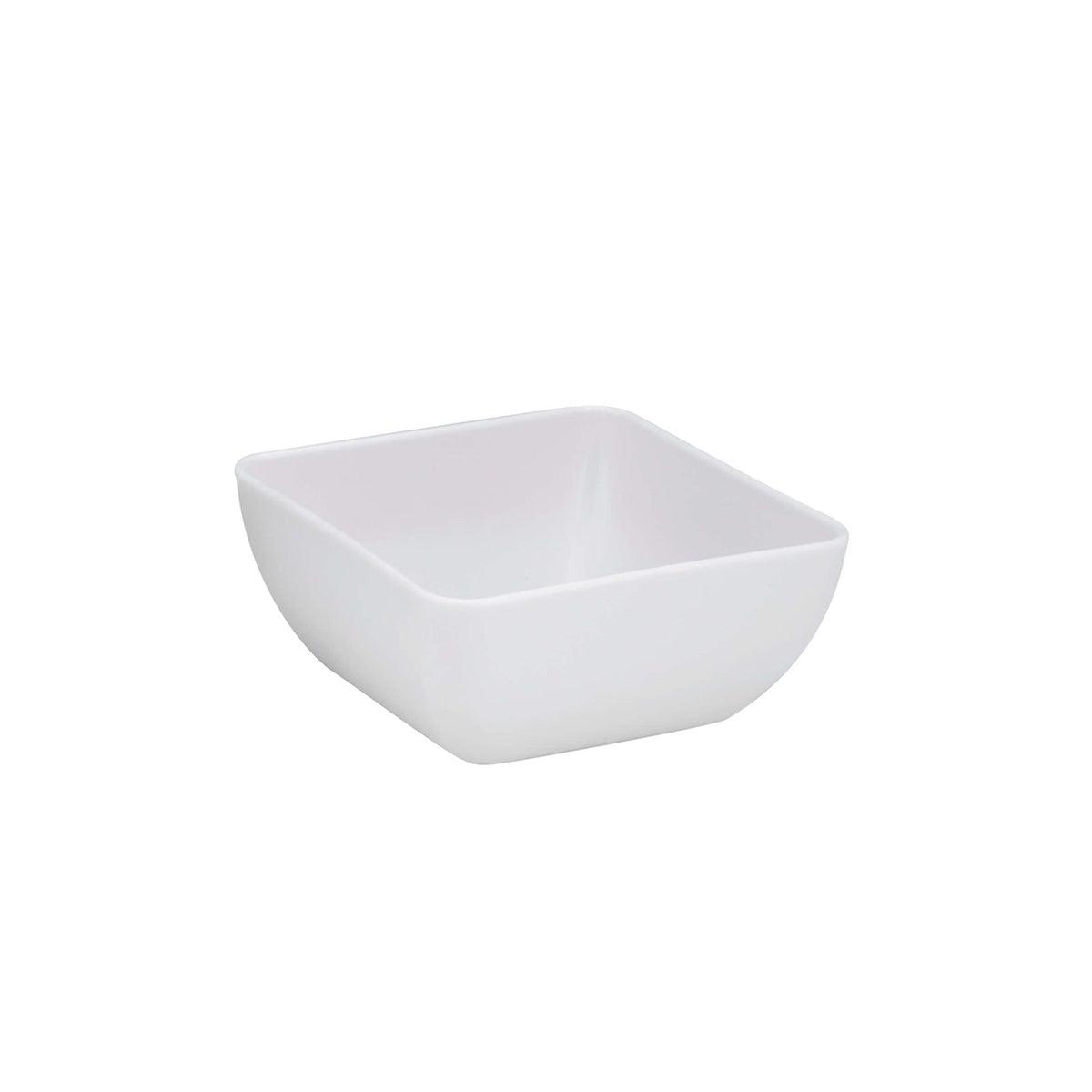 Coppa Quadrata Buffet in Plastica PBT Bianca 15x15 cm H 7 cm