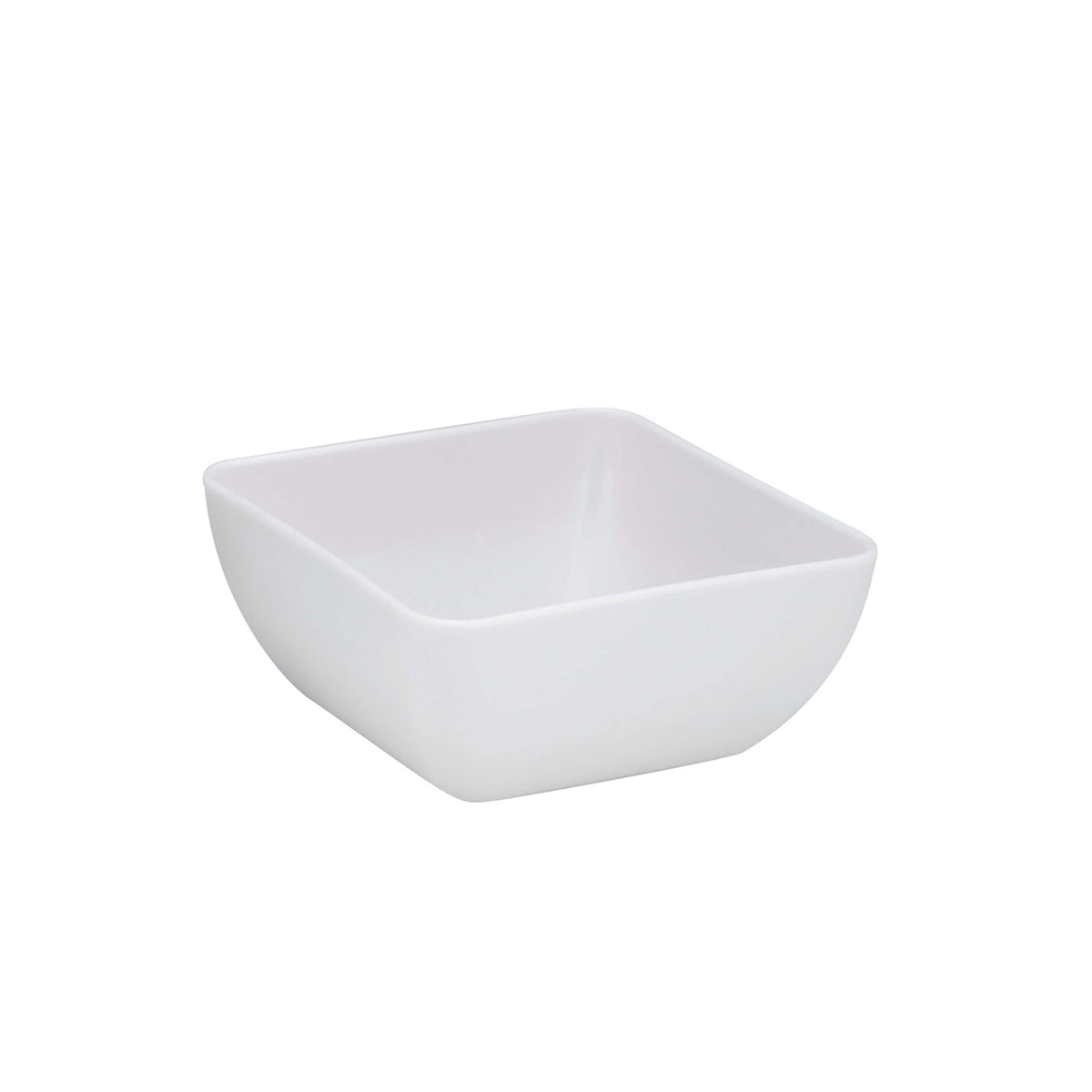Coppa Quadrata Buffet in Plastica PBT Bianca 22x22 cm H 10 cm