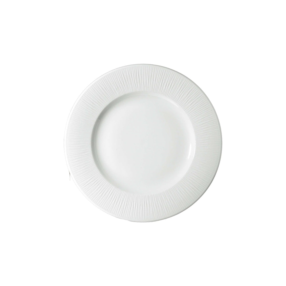 Churchill Bamboo Rilievo Bianco Piatto Piano Falda Larga in Ceramica 27,2 cm 12 Pezzi