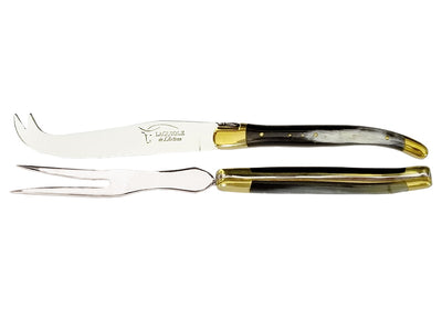 Laguiole Set Formaggio 2 Pz Manico Corno