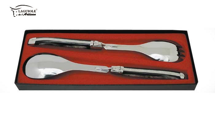 Laguiole Set Insalata 2 Pz Manico Corno - foto 2