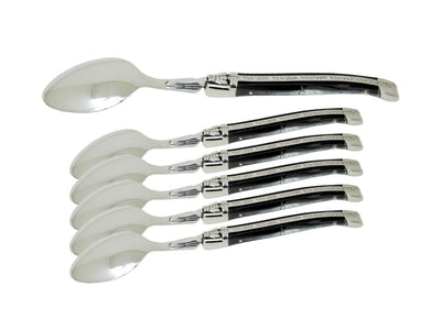 Laguiole Set Cucchiaio Tavola 6 Pz Manico Corno
