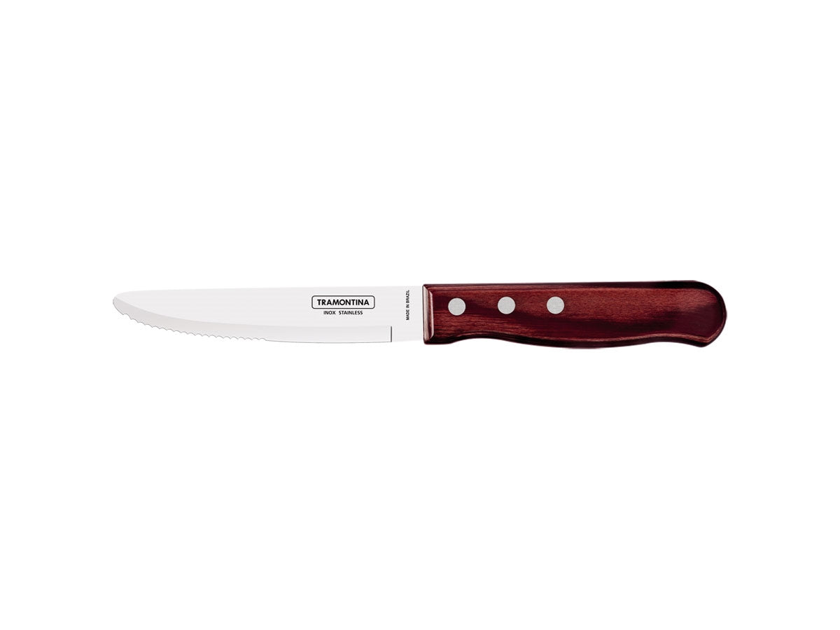 Tramontina Polywood Fsc Carne Jumbo P/Tonda (Meat knife) Cm.12,5 21115/075 Red
