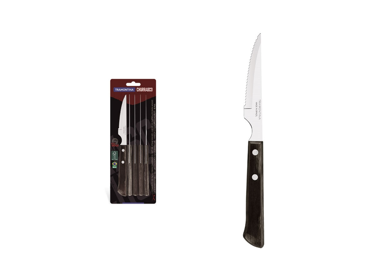 Tramontina Polywood Fsc Set Chuleteros 6 Pz 21109/694 Brown