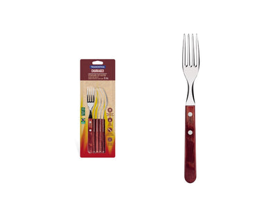 Tramontina Polywood Fsc Set Forchette Jumbo 6 Pz 29899/160 Red